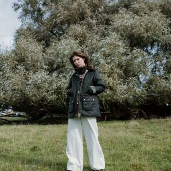 Sage/Ancient ~ Barbour Modern Beadnell Wax Jacket MSRP$498 English Chic - Picture 3 of 16